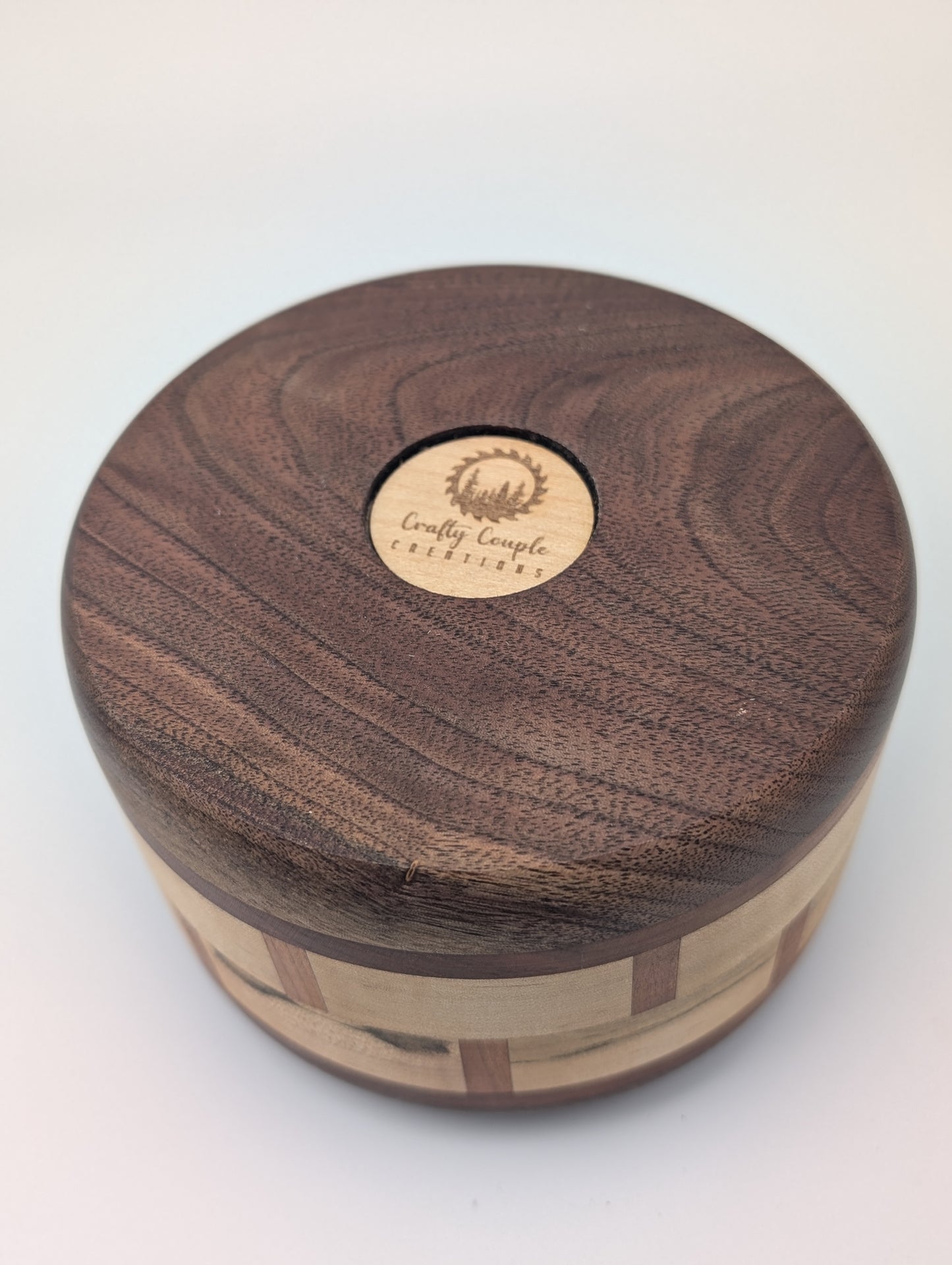 Segmented Walnut, Cherry & Maple Bowl – Handcrafted Decorative Catch-All