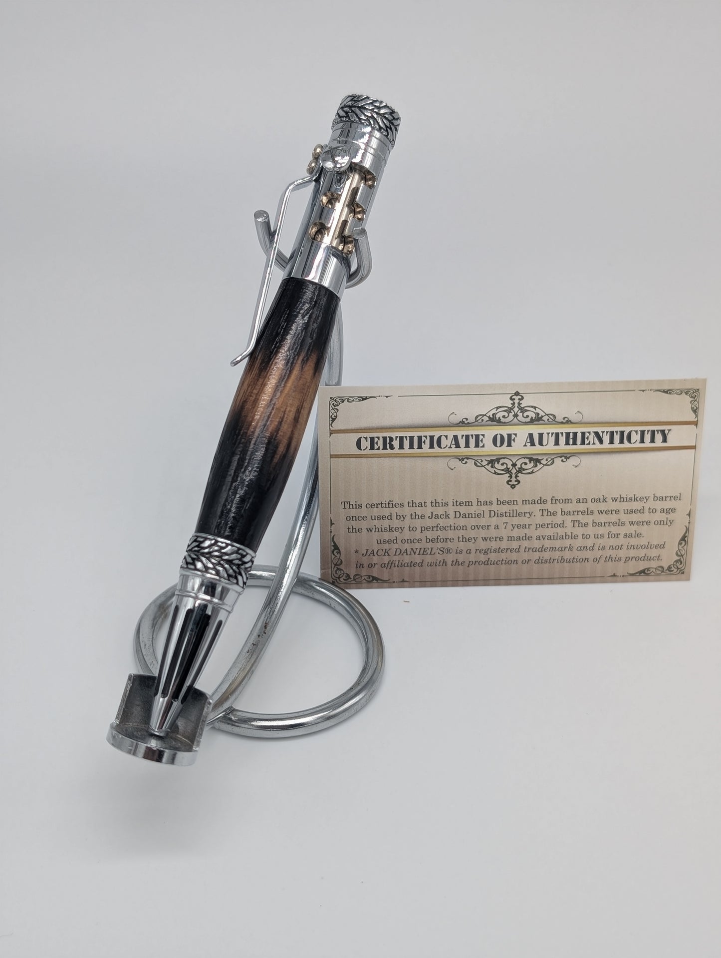 Jack Daniels® Barrel Gear Shifter Pen – Handcrafted from Authentic Whiskey Barrel Wood