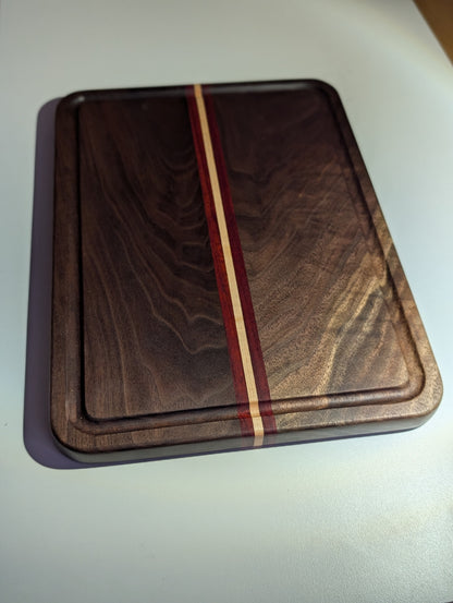 Walnut Paduak and Maple cutting board