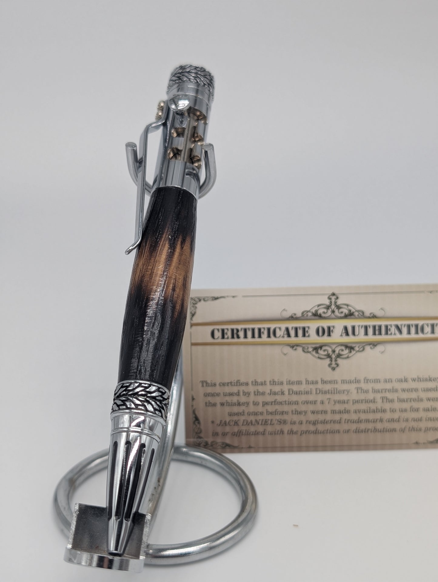 Jack Daniels® Barrel Gear Shifter Pen – Handcrafted from Authentic Whiskey Barrel Wood