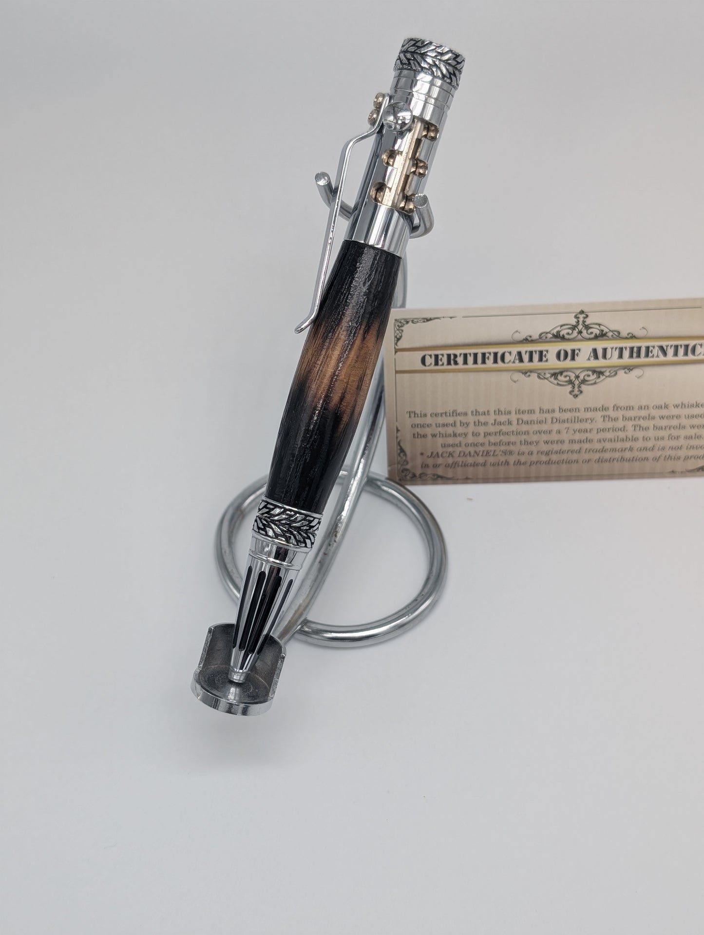 Jack Daniels® Barrel Gear Shifter Pen – Handcrafted from Authentic Whiskey Barrel Wood