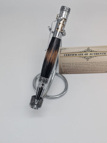 Jack Daniels® Barrel Gear Shifter Pen – Handcrafted from Authentic Whiskey Barrel Wood
