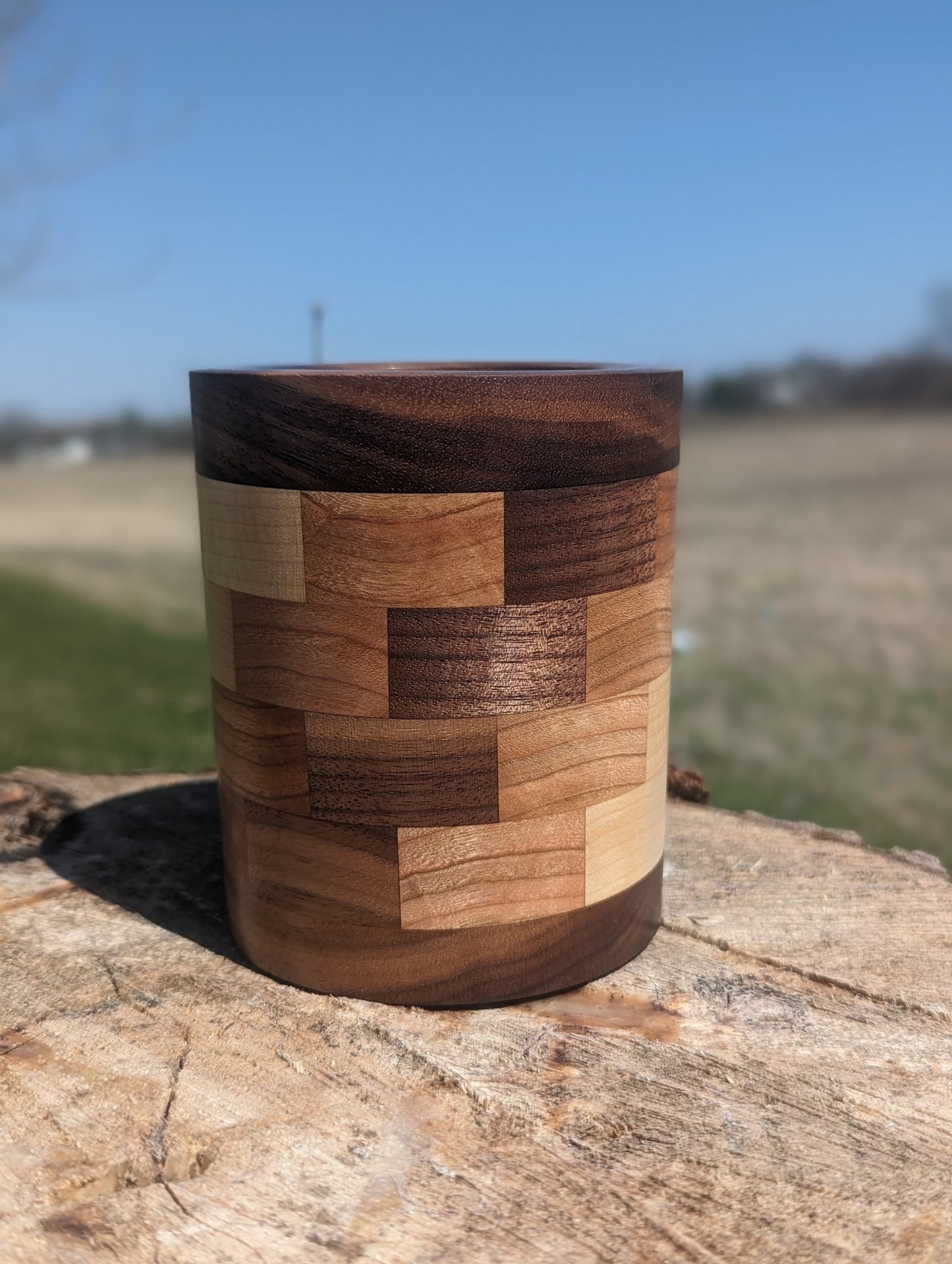 Cherry Maple and Walnut Segmented bowl