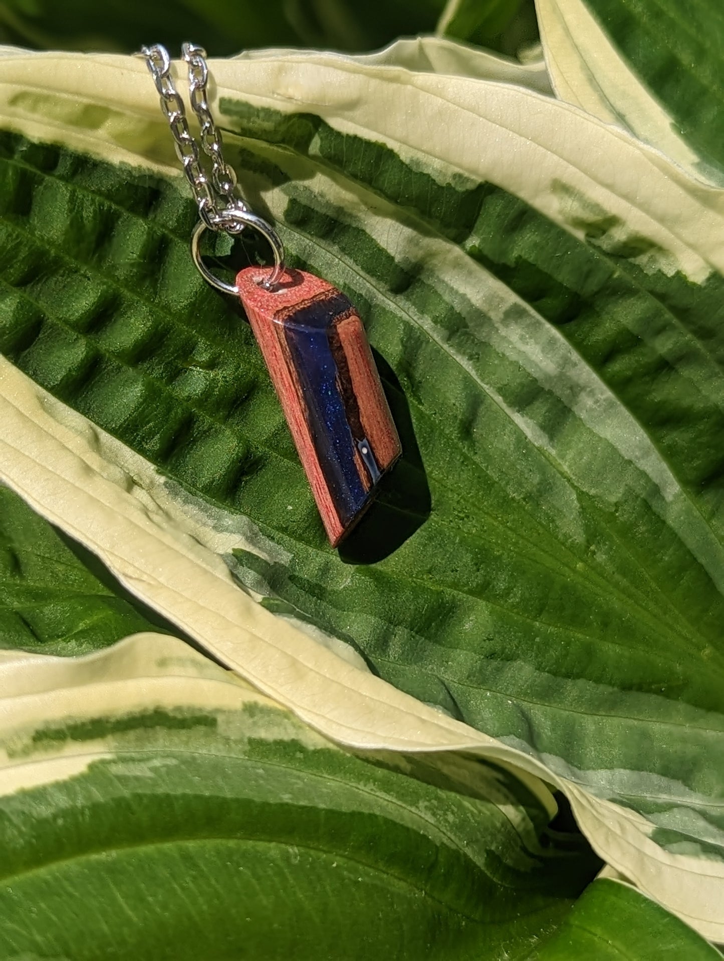 Liveedge epoxy necklace