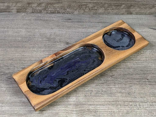 Wood and epoxy tray