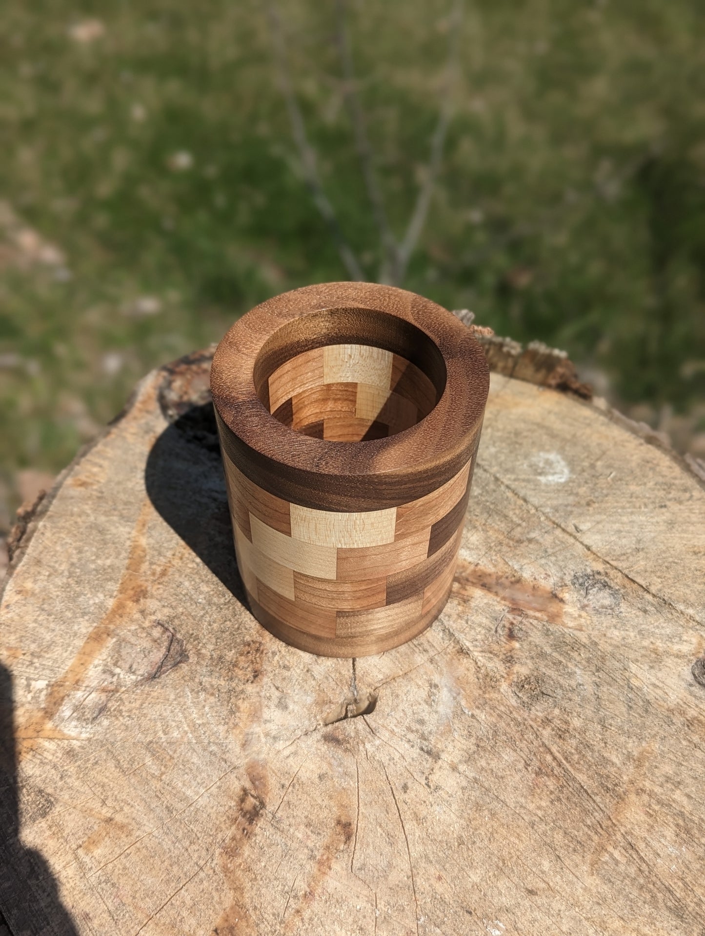 Cherry Maple and Walnut Segmented bowl