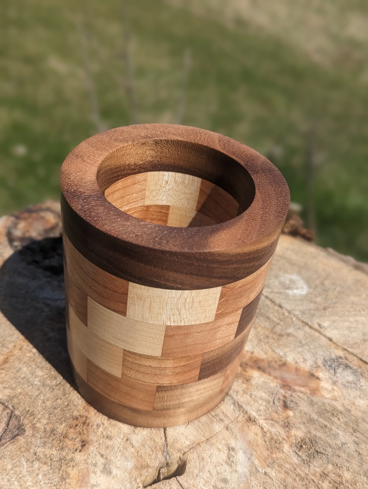 Cherry Maple and Walnut Segmented bowl