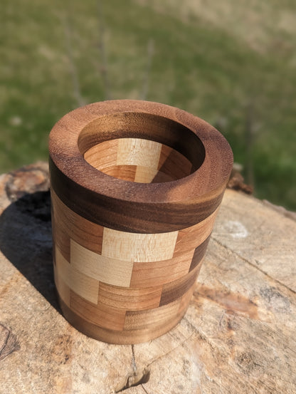 Cherry Maple and Walnut Segmented bowl