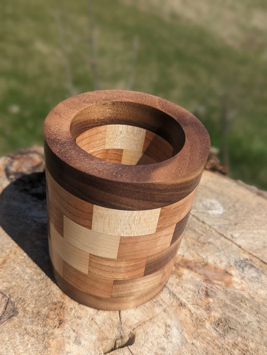 Cherry Maple and Walnut Segmented bowl